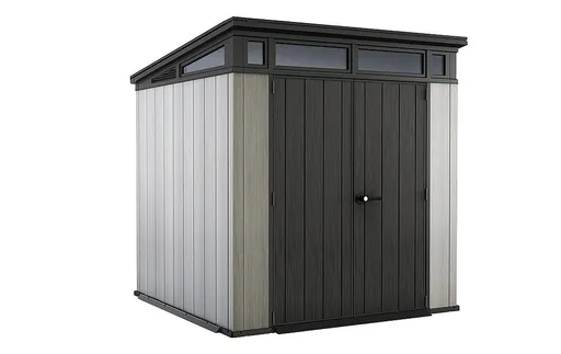 Zahradní domek plocha 214 x 218 cm (šedá-šedohnědá)