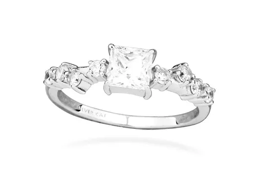 Silver Cat Stříbrný prsten s čirými kubickými zirkony Classics SC616 58 mm