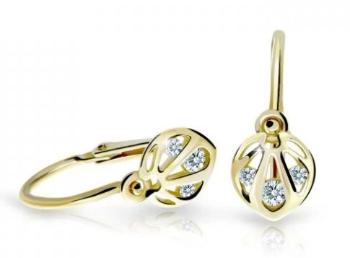 Cutie Diamonds Krásné dětské náušnice ze žlutého zlata s diamanty C2265-10-10-X-1-D