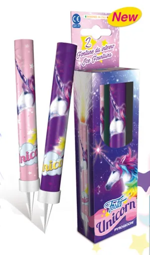 Jednorožec dortové fontány 2 ks Pyrogiochi - Pyrogiochi