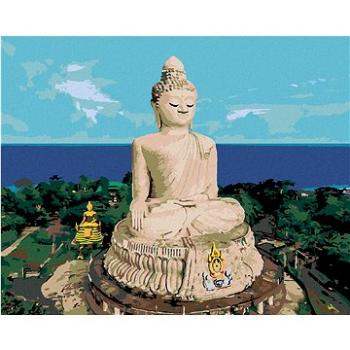 Diamondi - Diamantové malování - BUDDHA A OCEÁN, 40x50 cm, Vypnuté plátno na rám (604122B)