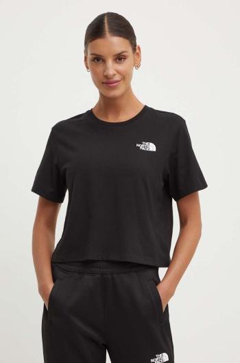 Tričko The North Face W Simple Dome Cropped Slim Tee černá barva, NF0A87U4JK31