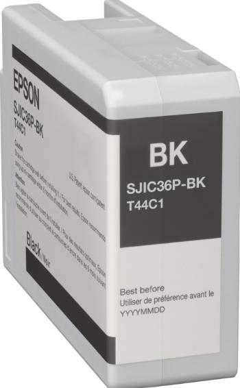 Epson SJIC36P-K C13T44C140 pro ColorWorks, černá (black) originální cartridge