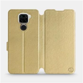 Flipové pouzdro na mobil Xiaomi Redmi Note 9 v provedení  Gold&Gray s šedým vnitřkem (5903516287802)