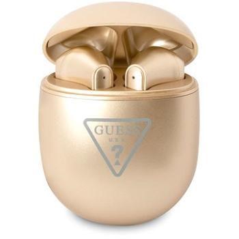 Guess True Wireless Triangle Logo BT5.0 4H Stereo Earphones Glossy Gold (3666339099381)