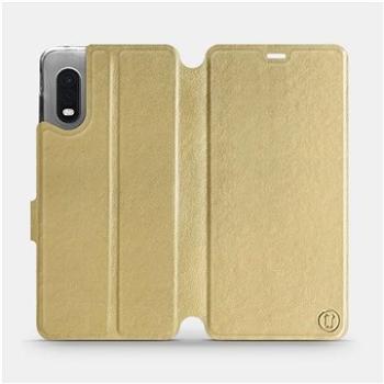 Flipové pouzdro na mobil Samsung Xcover PRO v provedení  Gold&Gray s šedým vnitřkem (5903516238637)