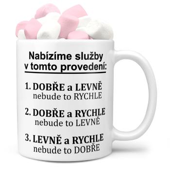 Hrnek Nabízíme služby (Náplň hrníčku: Marshmallow)