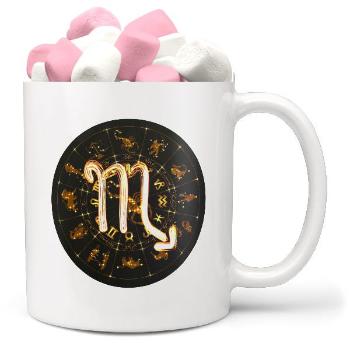 Hrnek Symbol znamení -  Štír (23.10. - 22.11.) (Náplň hrníčku: Marshmallow)