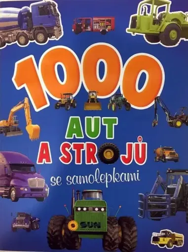 1000 aut a strojů se samolepkami (poškozená)