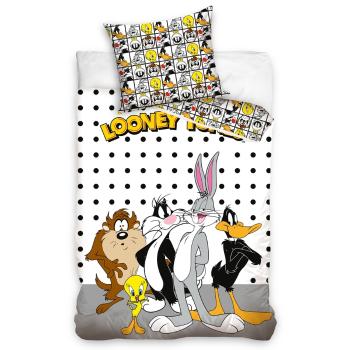 Carbotex Dětské bavlněné povlečení Kamarádi z Looney Tunes, 140 x 200 cm, 70 x 90 cm