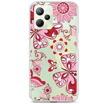 TopQ Kryt Realme C35 Pink Butterfly 74573 (Sun-74573)