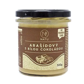 NATU Arašídový krém s bílou čokoládou bez přidaného cukru 300g (8596299011350)
