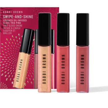 Bobbi Brown Holiday Swipe-and-Shine Crushed Oil-Infused Gloss Trio sada hydratačních lesků na rty