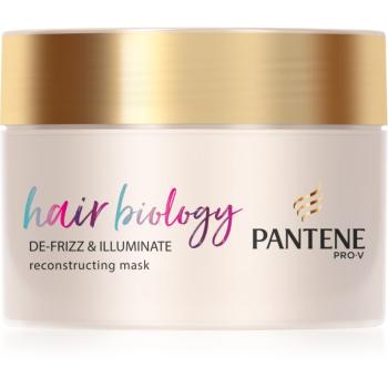 Pantene Hair Biology De-Frizz & Illuminate maska na vlasy pro suché a barvené vlasy 160 ml