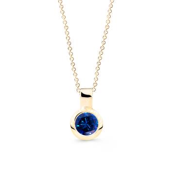 Cutie Diamonds Minimalistický přívěsek ze žlutého zlata se safírem DZ8005-40-SF-X-1