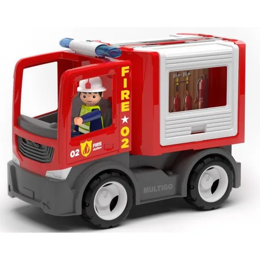 ECO MultiGO Fire - Multikorbička s hasičem - auto s Igráčkem