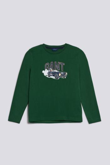 TRIČKO GANT D2. DRIVING DOG LS T-SHIRT FOREST GREEN