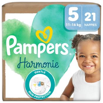 PAMPERS Harmónia Plienky veľkosť 5, 11-16 kg, 21 ks