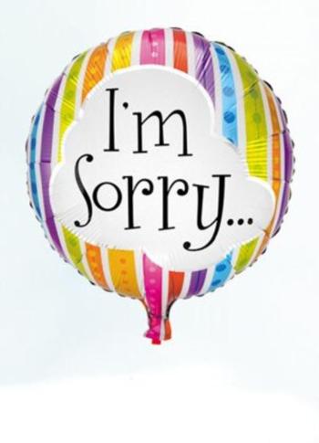 Balón foliový I´m Sorry 45 cm - BALONČ