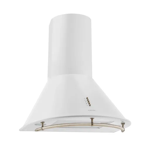 Klarstein Lumio Neo, digestoř, 60 cm, komínová, 610 m³/h, retro design, nerezová ocel, bílá