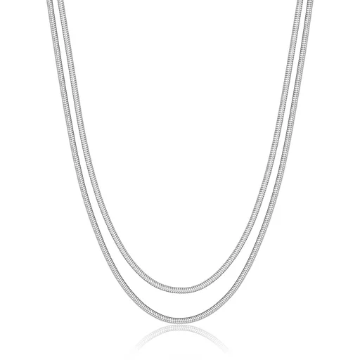 S'Agapõ Dvojitý luxusní náhrdelník z oceli Hádek Chunky SHK110