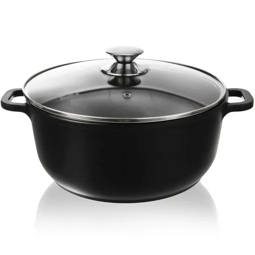 Orion Hrnec GRANDE pr. 28 cm, skleněná poklice , 7 l