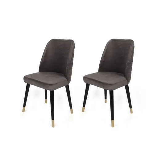 Sada jídelních židlí Hugo Anthracite and Black, 2 ks