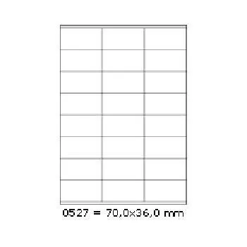 Samolepicí etikety 70 x 36 mm, 24 etiket, A4, 100 listů