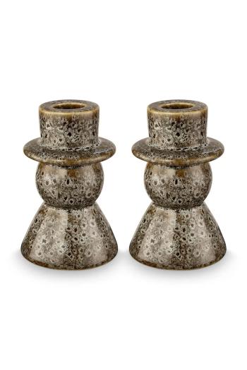 vtwonen dekoratív gyertyatartó 7,8 x 12 cm 2 db