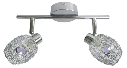 Zlatá stropní lampa 2X40W G9 chromově fialová