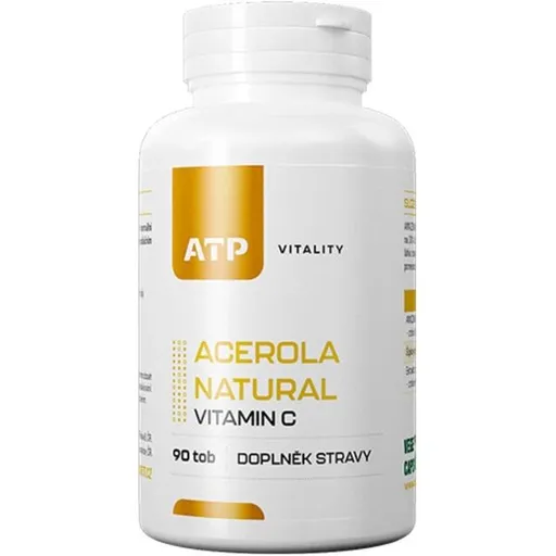 ATP VITALITY ACEROLA NATURAL VITAMIN C 90 TOBOLEK Přírodní vitamin C, bílá, velikost