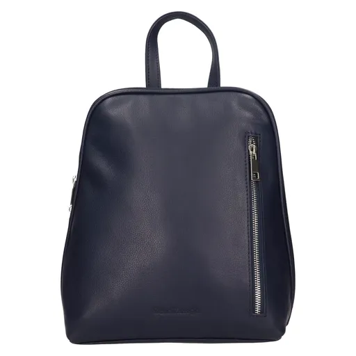 Kožený dámský batoh SendiDesign Makka - tmavě modrá