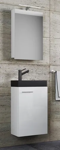 VCM 3dílné umyvadlo pro hosty Slito BL se zrcadlem, bílé