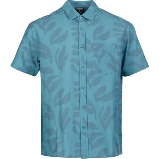 FUNDANGO CHASE Pánské košile s krátkým rukávem, tyrkysová, velikost