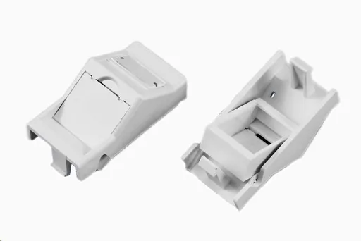 Modul neosazený 1x RJ45, 22, 5x45 mm s prachovkou úhlový