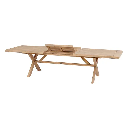DEOKORK Zahradní jídelní rozkládací stůl z eukalyptu OHIO 232/308x100 cm