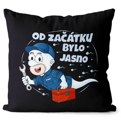 Polštář Automechanikova spermie (Velikost: 55 x 55 cm)