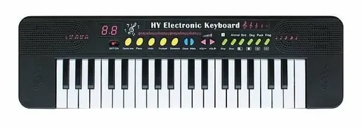 Klávesy 37kl. s mikrofonem, na baterie; 48x13,5x4cm, Box