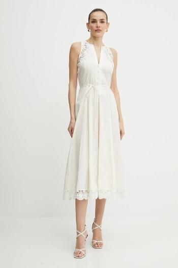 Šaty Twinset béžová farba, maxi, áčkový strih, 251TT2090