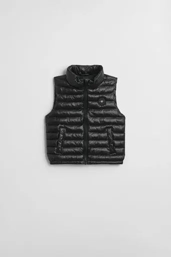 VESTA GANT SHINY LIGHT PADDED VEST BLACK