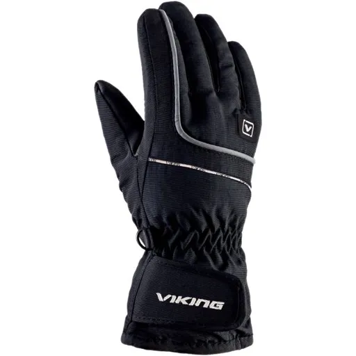 Viking KEVIN Dětské lyžařské rukavice, černá, velikost