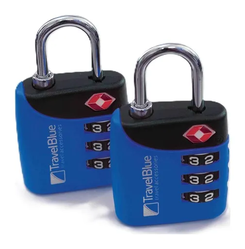 TSA zámek Travel Blue 2x Combi TSA Lock Blue