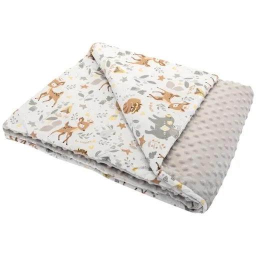BOMIMI MINKY 100 x 75 cm Dětská oboustranná deka, béžová, velikost