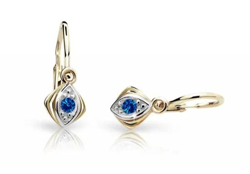 Cutie Jewellery Zlaté dětské náušnice C1897-10-X-1 modrá