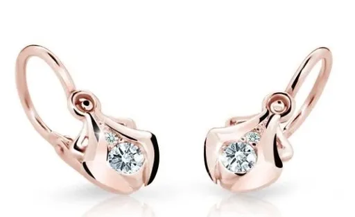 Cutie Diamonds Krásné dětské náušnice z růžového zlata s diamanty C2224-10-10-X-4-D