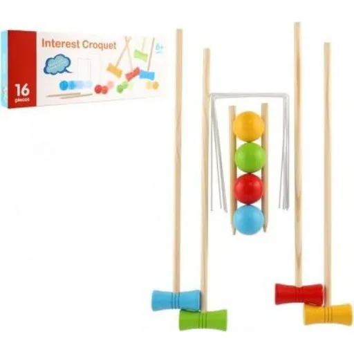 Hra Kroket dřevo v krabici 59 x 21 x 6 cm