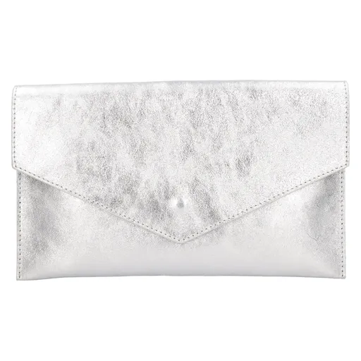 Dámské kožené plesové psaníčko Italia Fiola - stříbrná