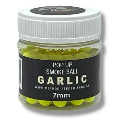 Method feeder fans plovoucí boilies pop up smoke ball 7 mm 50 ml - česnek