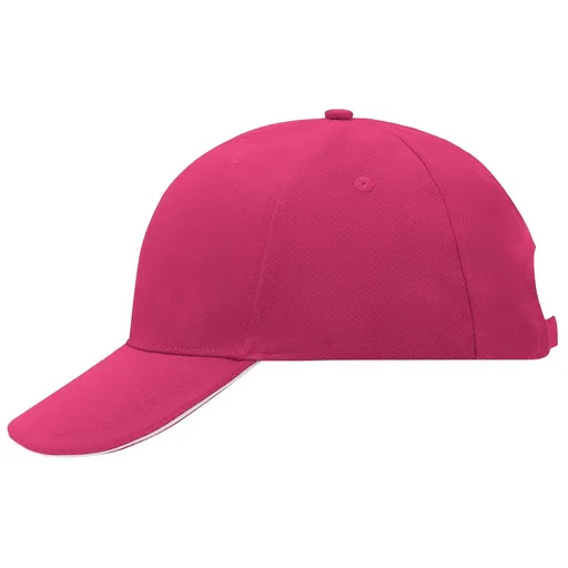 Myrtle Beach (Daiber) Reklamní kšiltovka 6 panelová sandwich MB024 - Růžová / bílá | uni