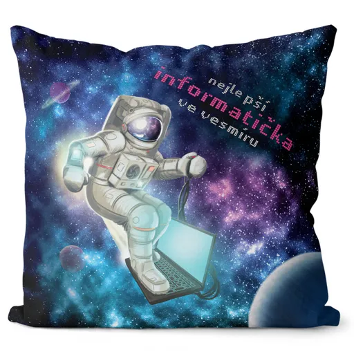 Polštářek Nejlepší informatik / informatička (Velikost: 55 x 55 cm, Typ: pro ženy)